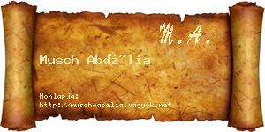 Musch Abélia névjegykártya